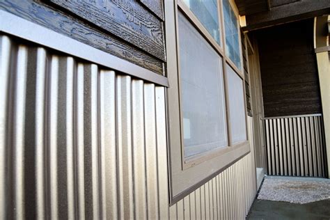 rental housing with corrugated metal panels|corrugated metal walls.